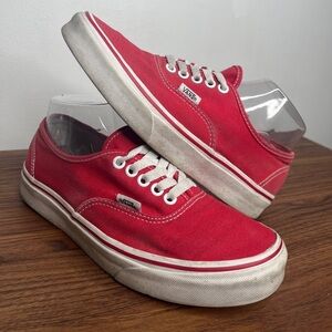 Vans Authentic Red Women’s size 8 Classic Skater 90s Hipster Casual Sneakers